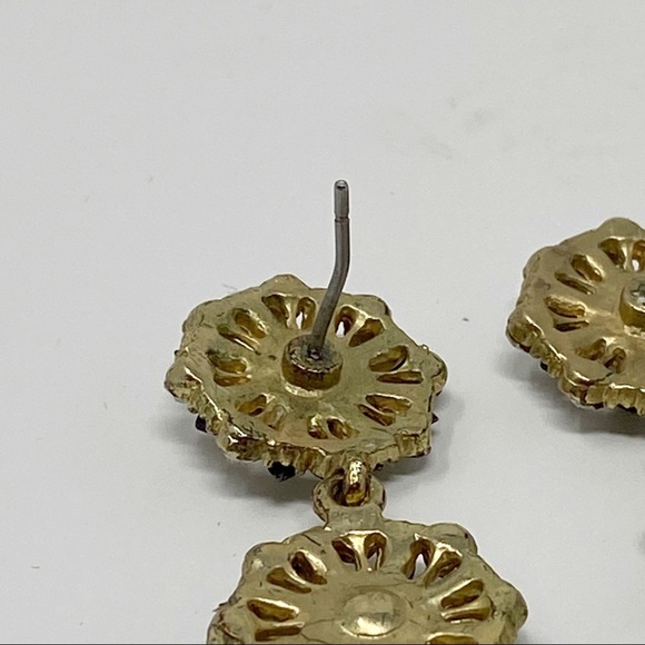 ELIE TAHARI Medallion Drop Earrings Black & Gold - Picture 4 of 4